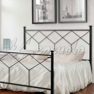 Letto ferro matrimoniale INTRECCIO con pediera coordinata